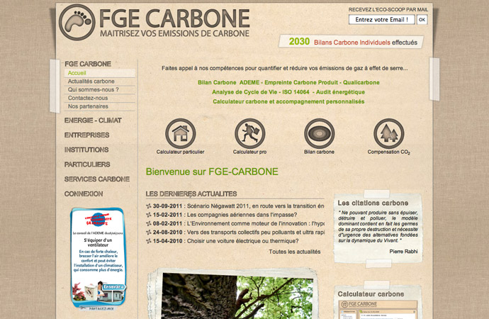 Accueil général du site public