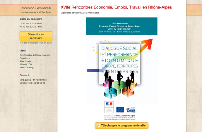 Accueil d'un séminaire